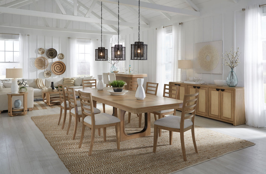 Escape - Ladder Back Dining Chair (Set of 2) - Glazed Natural Oak Mirage Mist