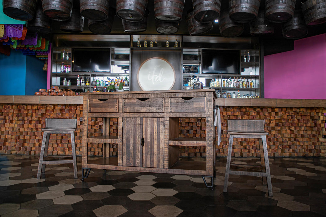 Pueblo - Wooden Seat & Base Stool