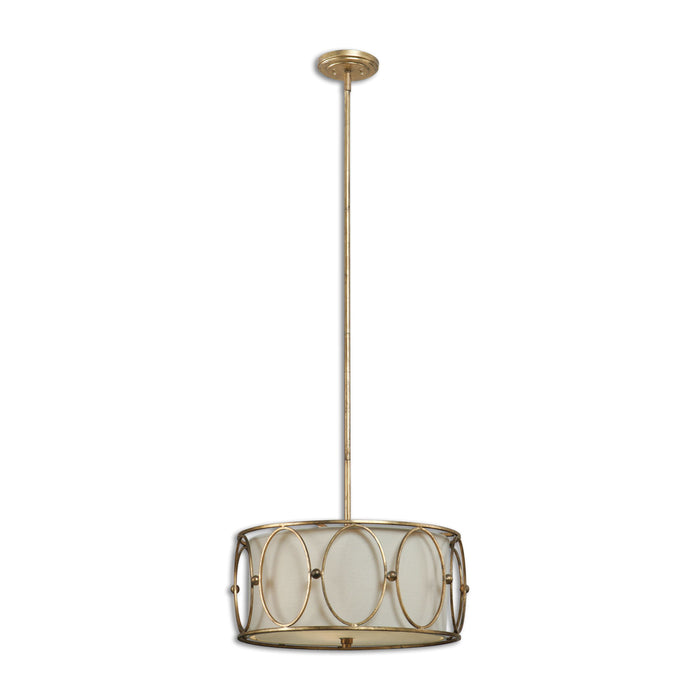 Ovala - 3 Light Drum Pendant - Gold