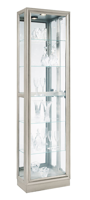 PFC Curios - Side Entry 5 Shelf Curio Cabinet - Platinum Silver