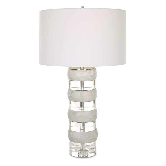 Band Together - Crystal & Wood Table Lamp