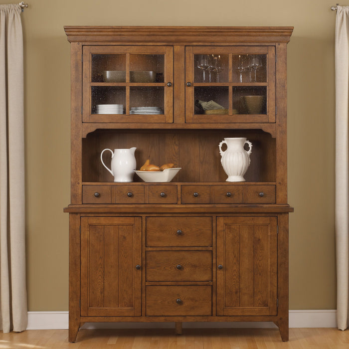 Hearthstone Ridge - Hutch & Buffet - Dark Brown