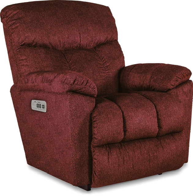 Morrison Power Rocking Recliner w/Headrest and Lumbar Burgundy