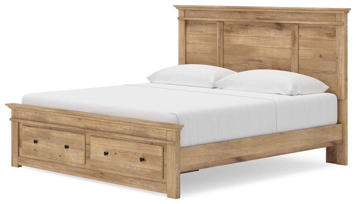 Makidern - Panel Storage Bed With Storage Footboard