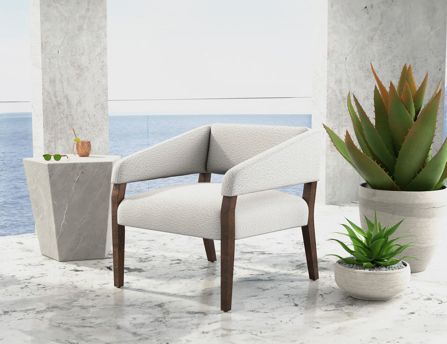 Murcia - Fabric Arm Chair - Light Cream