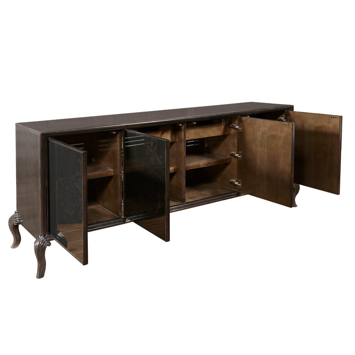 Pulaski Accents - 4 Door Media Credenza - Black