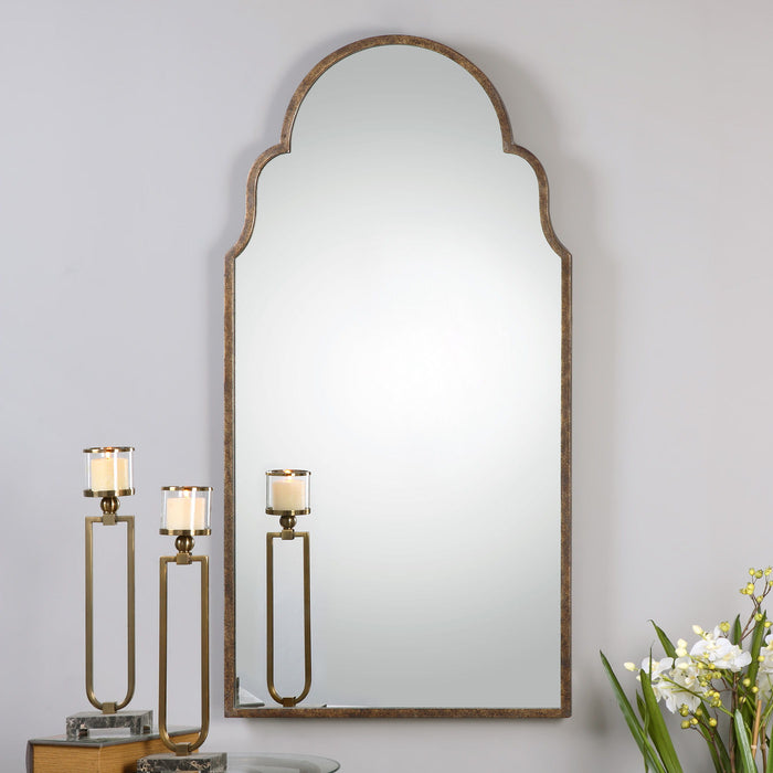 Brayden - Tall Arch Mirror - Light Brown