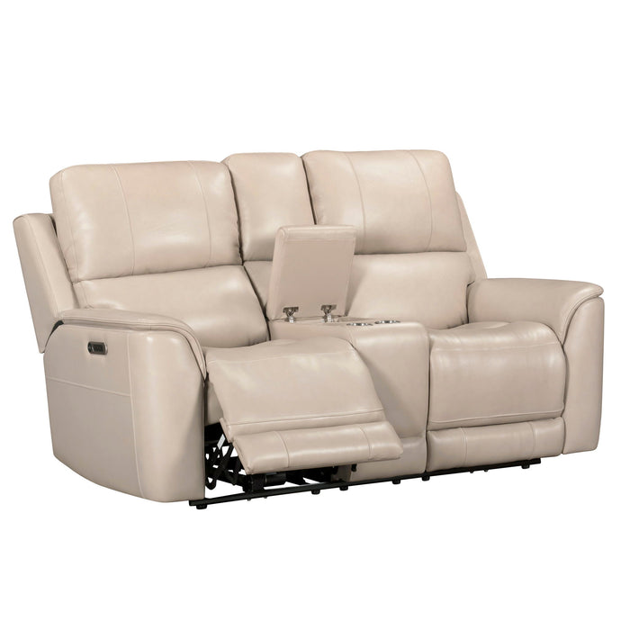 Easton - Zero Gravity Power Reclining Tilt Console Loveseat P3 - Steamboat Quartz