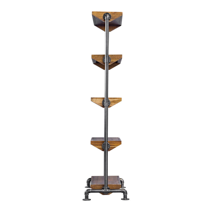 Rhordyn - Industrial Etagere - Light Brown