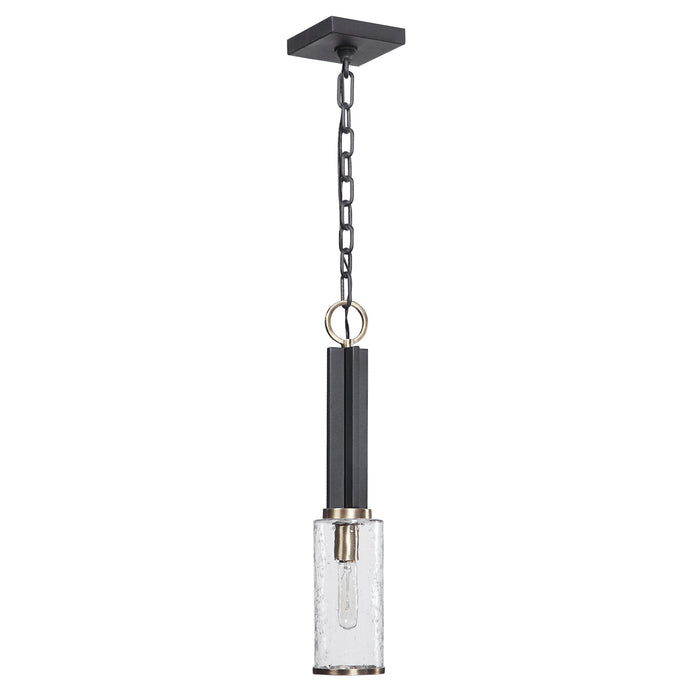 Jarsdel - 1 Light Industrial Mini Pendant - Black