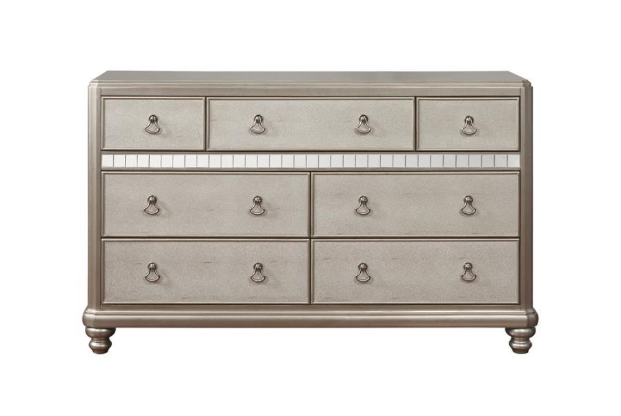 Bling Game - 7-Drawer Dresser - Metallic Platinum