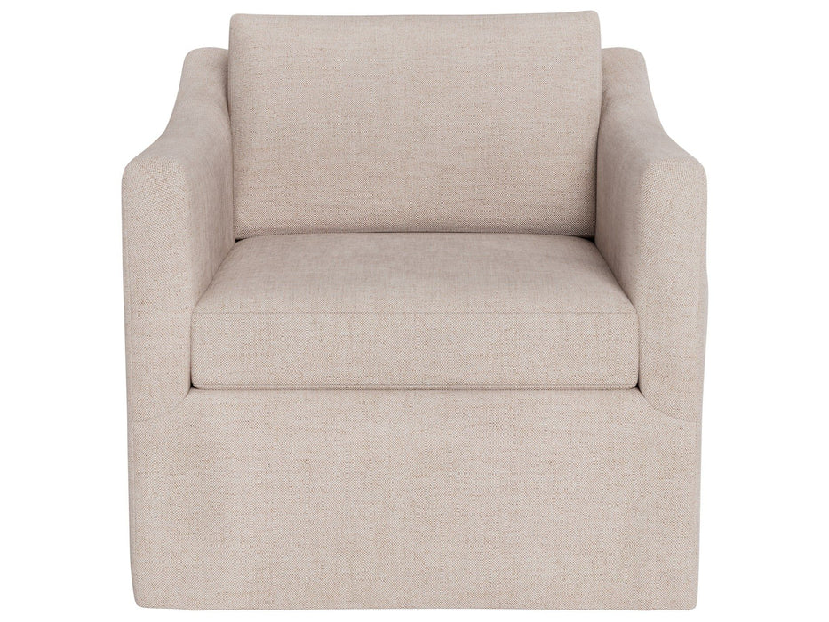 Asher - Slipcover Swivel Chair Outdoor, Special Order - Beige