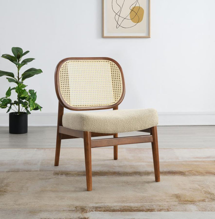 Rayo - Rattan Cane Back Accent Chair With Padded Seat