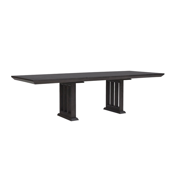 Quincy - Double Pedestal Dining Table - Black