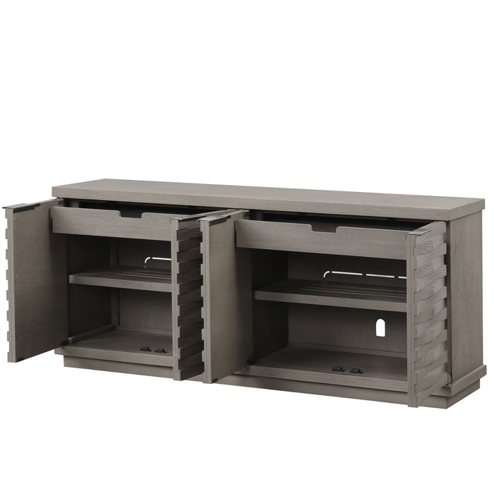 Pure Modern - Angled Door TV Console (76") - Moonstone