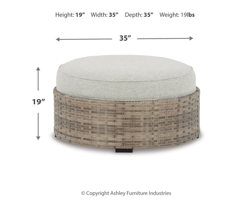 Calworth - Beige - Ottoman With Cushion