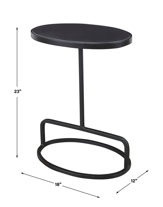Jessenia - Marble Accent Table - Black