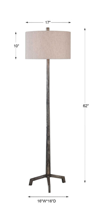 Ivor - Cast Iron Floor Lamp - Dark Gray