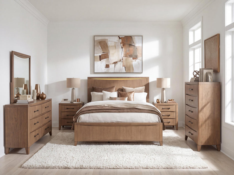 Horizons - Complete Panel Bed - Tweed