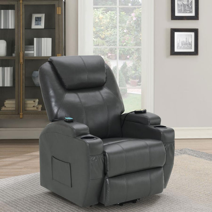 Sanger - Upholstered Power Lift Recliner Chair With Massage