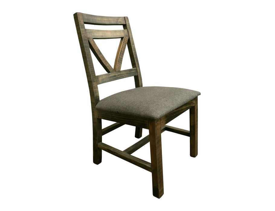 Loft Brown - Chair With Fabric Seat - Two Tone Gray / Brown