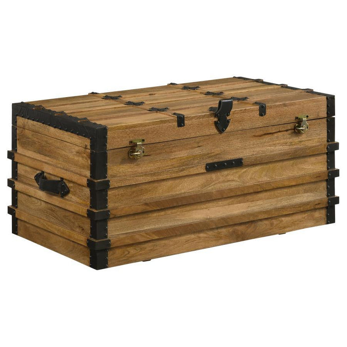 Simmons - Rectangular Storage Trunk - Natural And Black