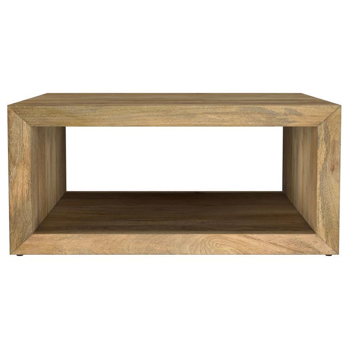 Benton - Square Solid Mango Wood Coffee Table - Natural