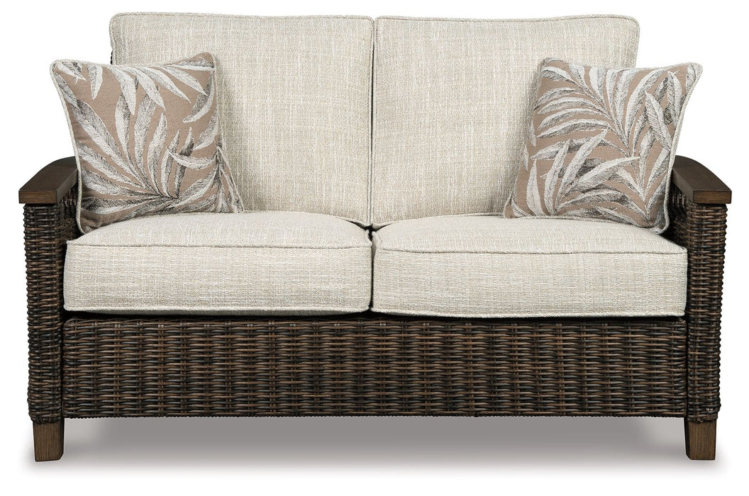 Paradise - Medium Brown - Loveseat W/Cushion