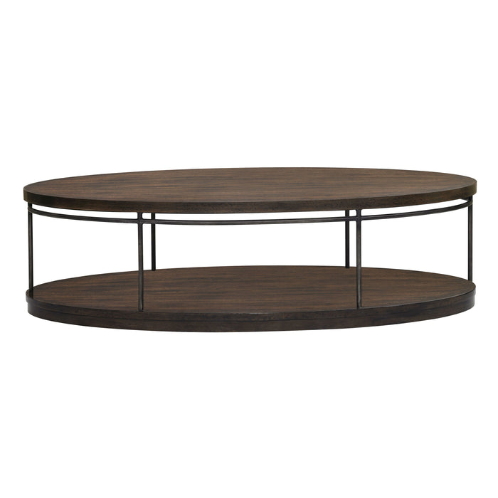 Pulaski Accents - Dark Wood Industrial Cocktail Table - Brown