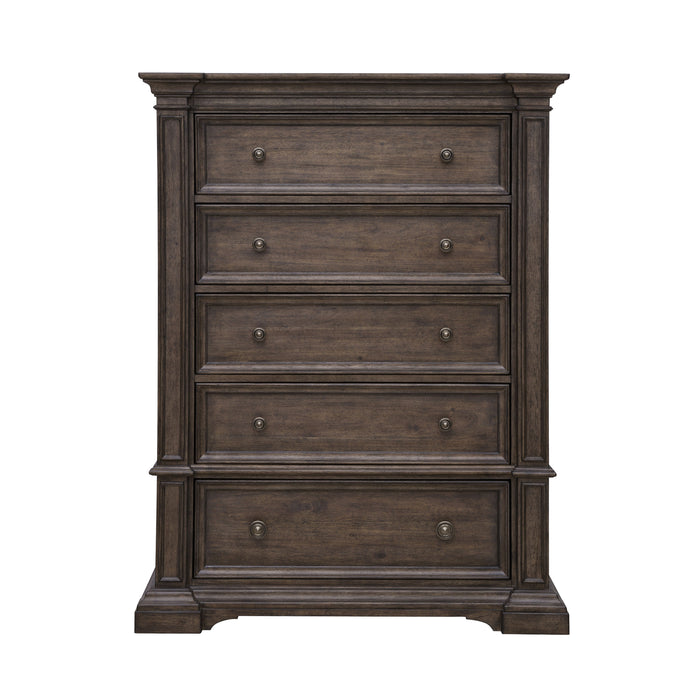 Woodbury - Five Drawer Chest - Cowboy Boots Brown