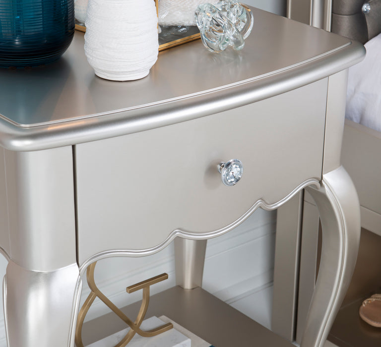 Vogue - Open Nightstand - Pearl Silver