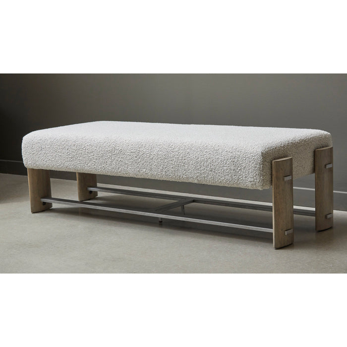 Modern Upholstered Ottoman Bench - Gray