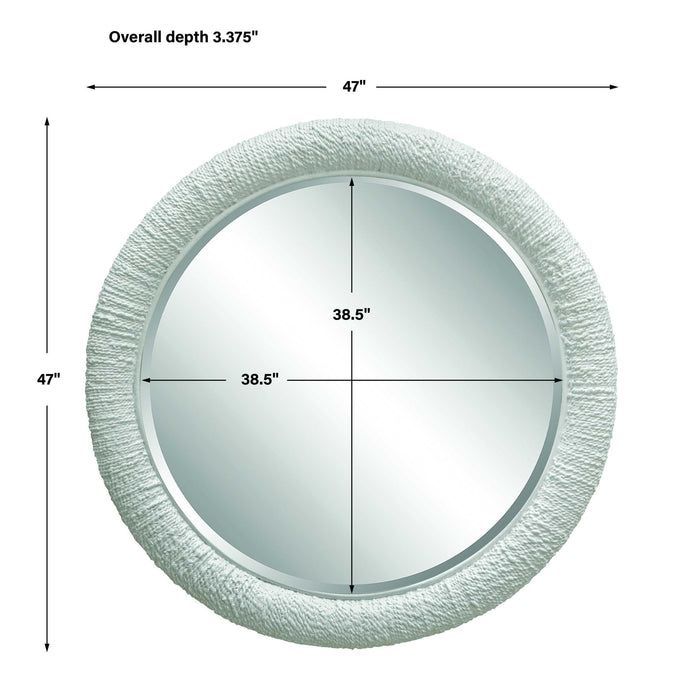 Mariner - Round Mirror - White