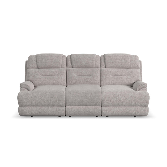 Zecliner Zofa - Power Sleep Sofa With Power Headrests & Lumbar - Dove