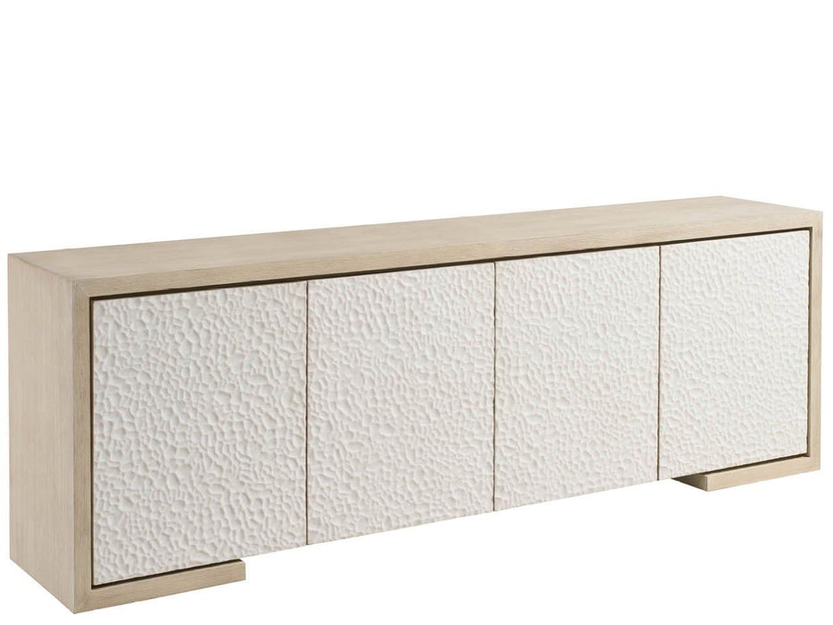 Modern - Aurora Credenza - White / Light Brown