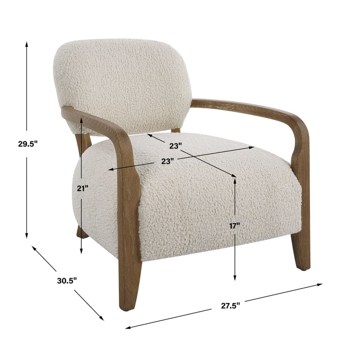 Telluride - Natural Shearling Accent Chair - Beige