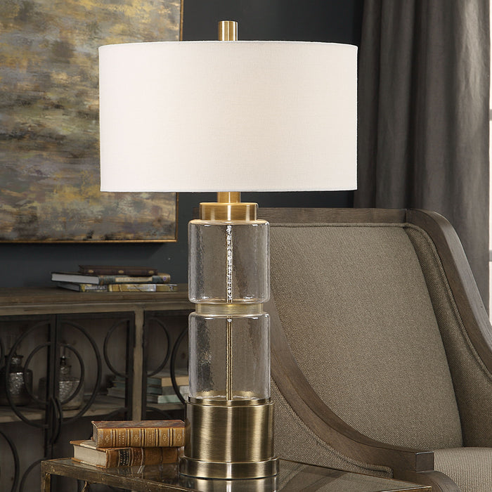 Vaiga - Glass Column Lamp - Gold