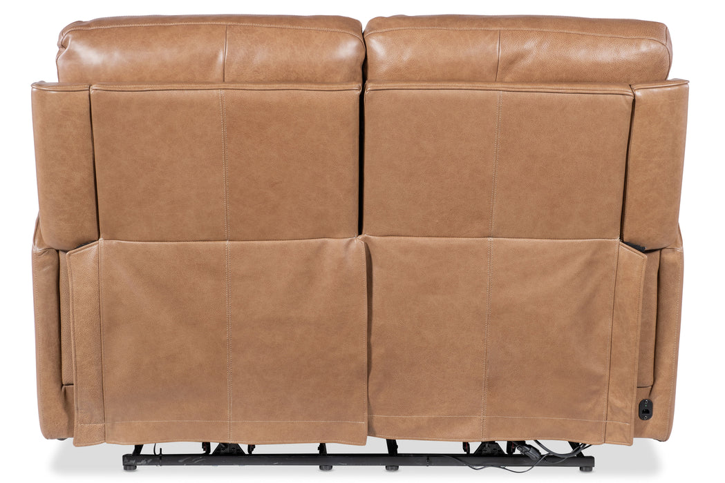 MS - Twain Zero Gravity Power Loveseat With Power Headrest And Lumbar - Light Brown