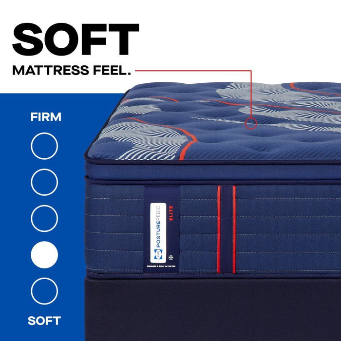 Posturepedic Elite - Albany II Euro Pillow Top Soft Mattress