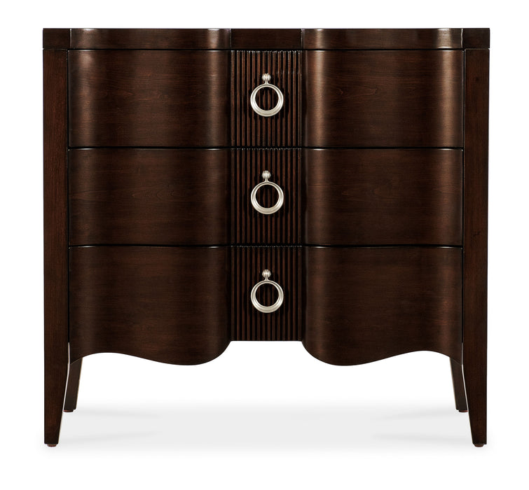 Bella Donna - Three-Drawer Nightstand - Dark Brown