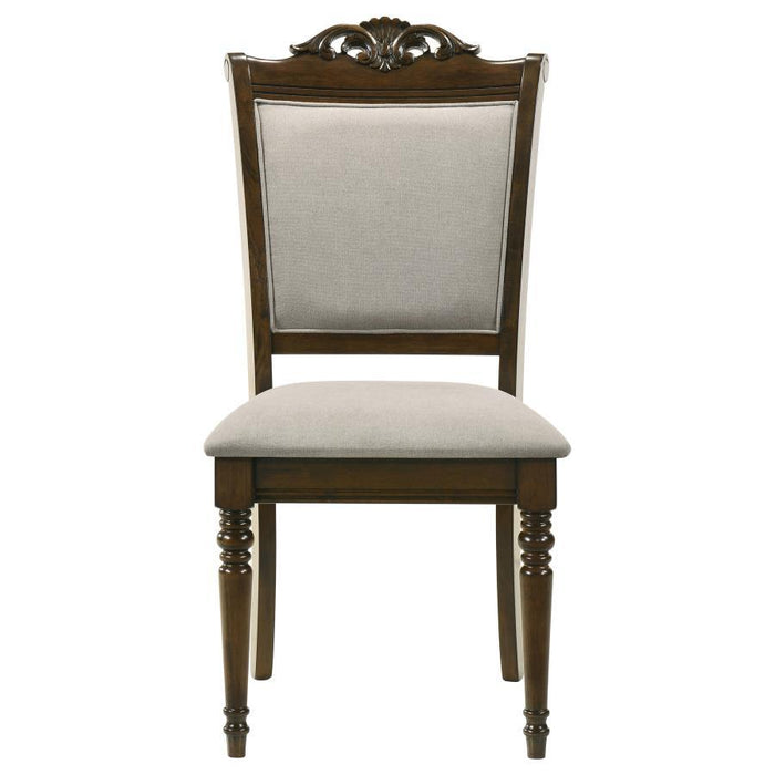 Willowbrook - Upholstered Dining Side Chair (Set of 2) - Gray And Chestnut