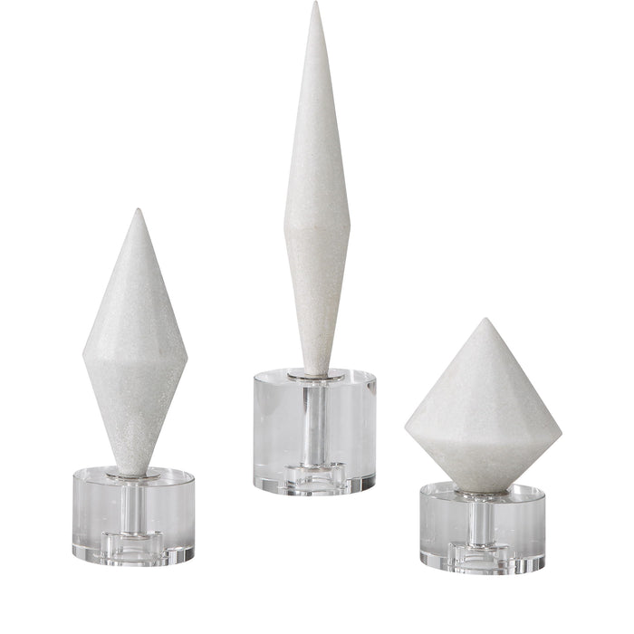 Alize - Stone Sculptures (Set of 3) - White