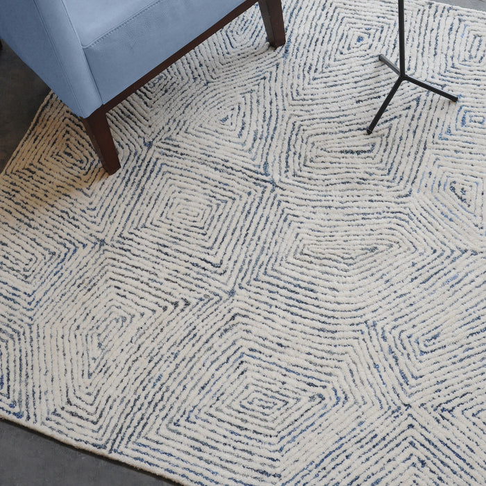 Maze - 9 X 12 Rug - Blue