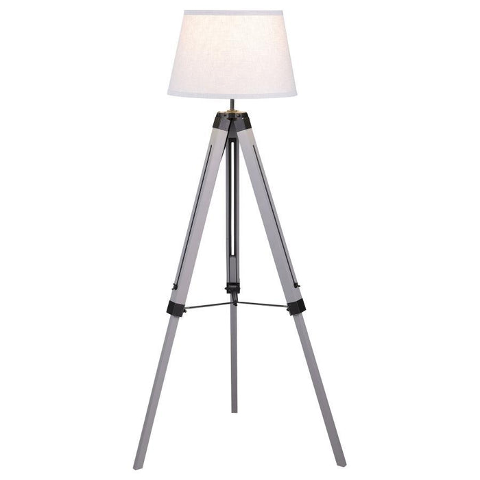 Dayton - Empire Shade Metal Tripod Floor Lamp - Gray