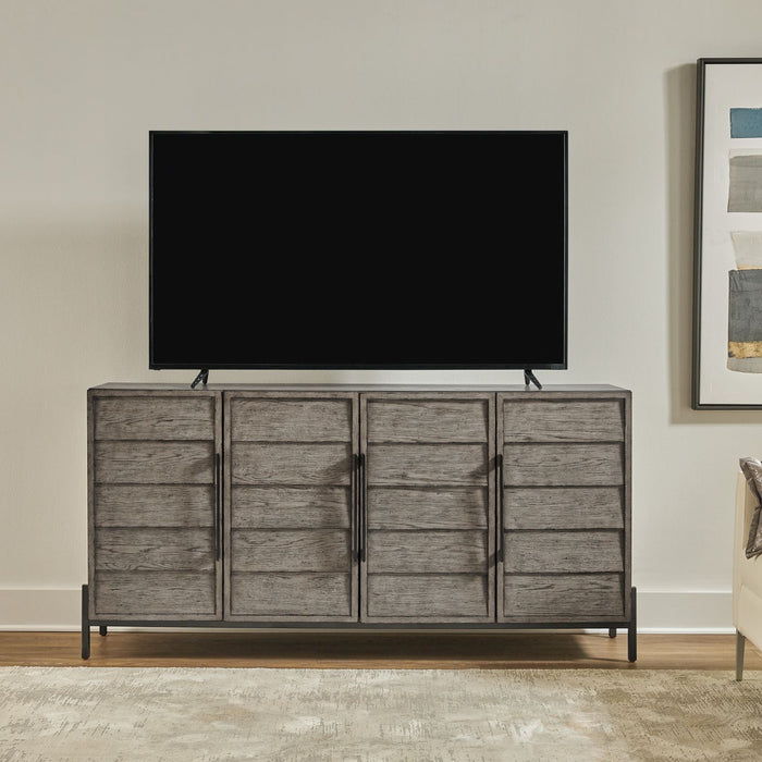 Pelicans Buff - 74" Accent TV Console - Gray