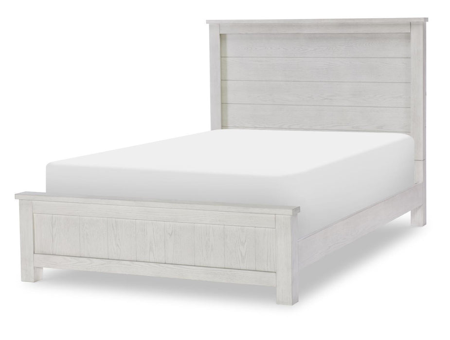 Preston - Complete Full Panel Bed - Bleached Linen