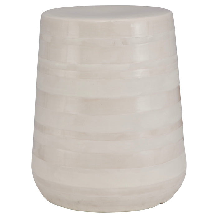 Desert Plains - Glaze Garden Stool - White