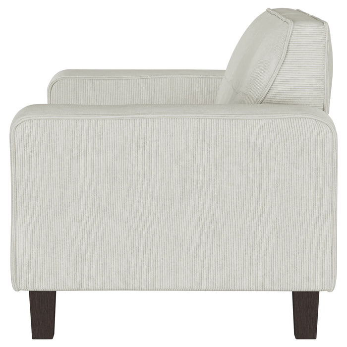 Deerhurst - Upholstered Track Arm Tufted Loveseat - Greige