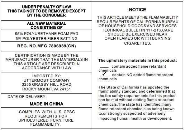 Brisby - Gray Fabric Small Bench