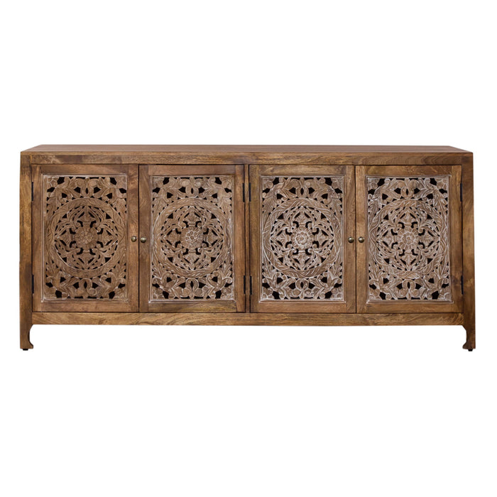 Marisol - 4 Door Accent TV Stand - Light Brown